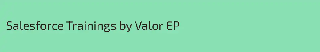 Salesforce Trainings by Valor EP